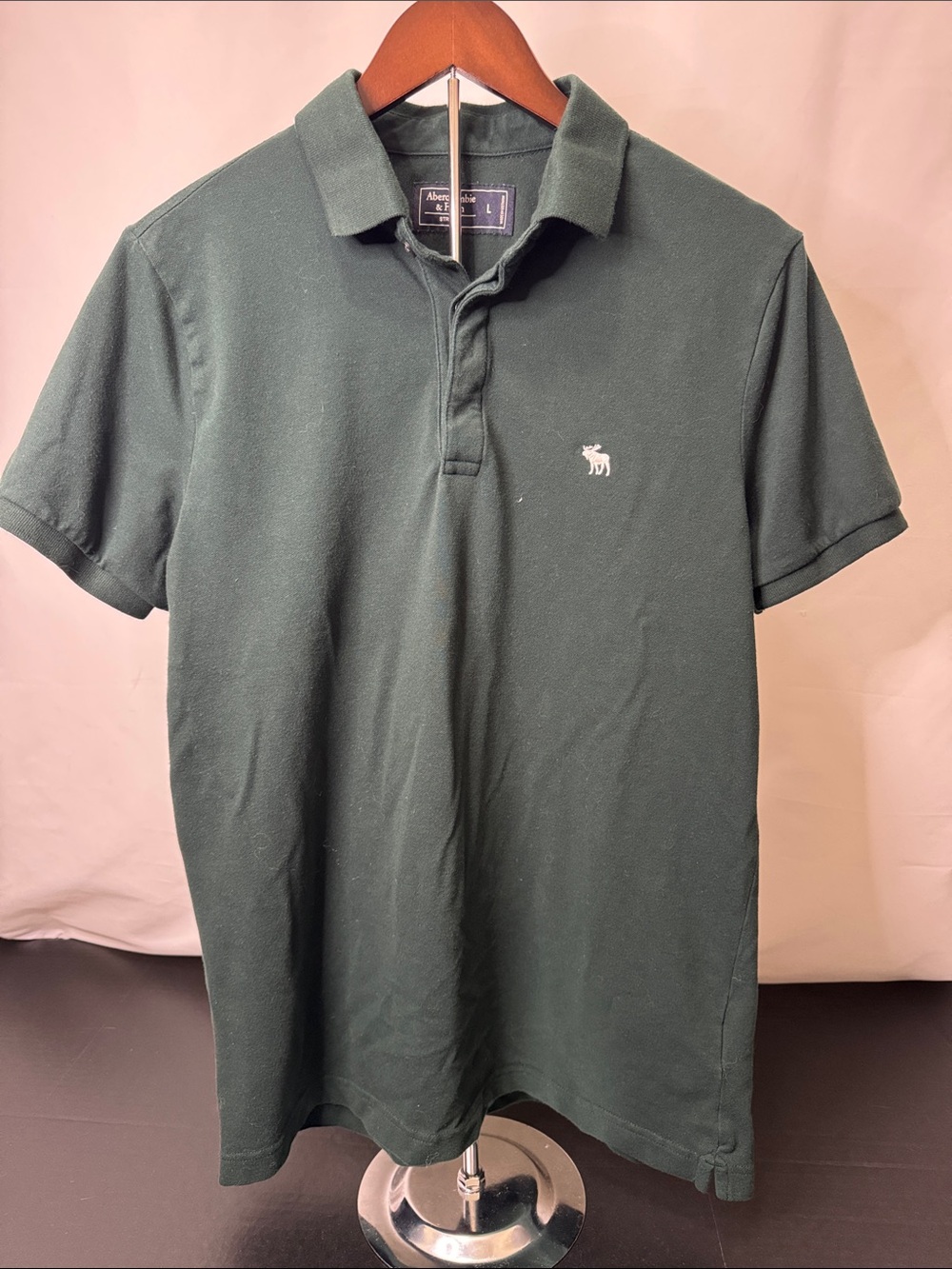 Abercrombie & Fitch Forest Green Polo Shirt mens Large